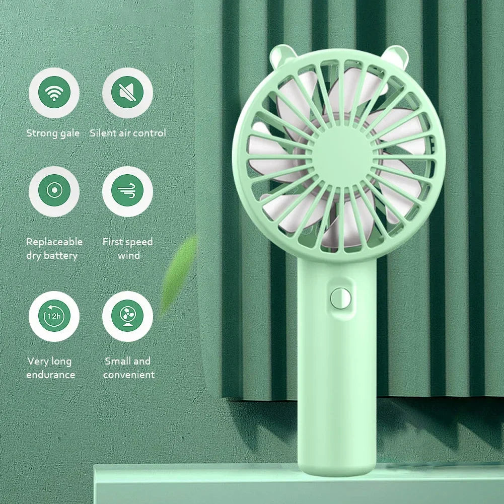 Přenosný USB dobíjecí mini ruční ventilátor – Veyra (1+1 ZDARMA)