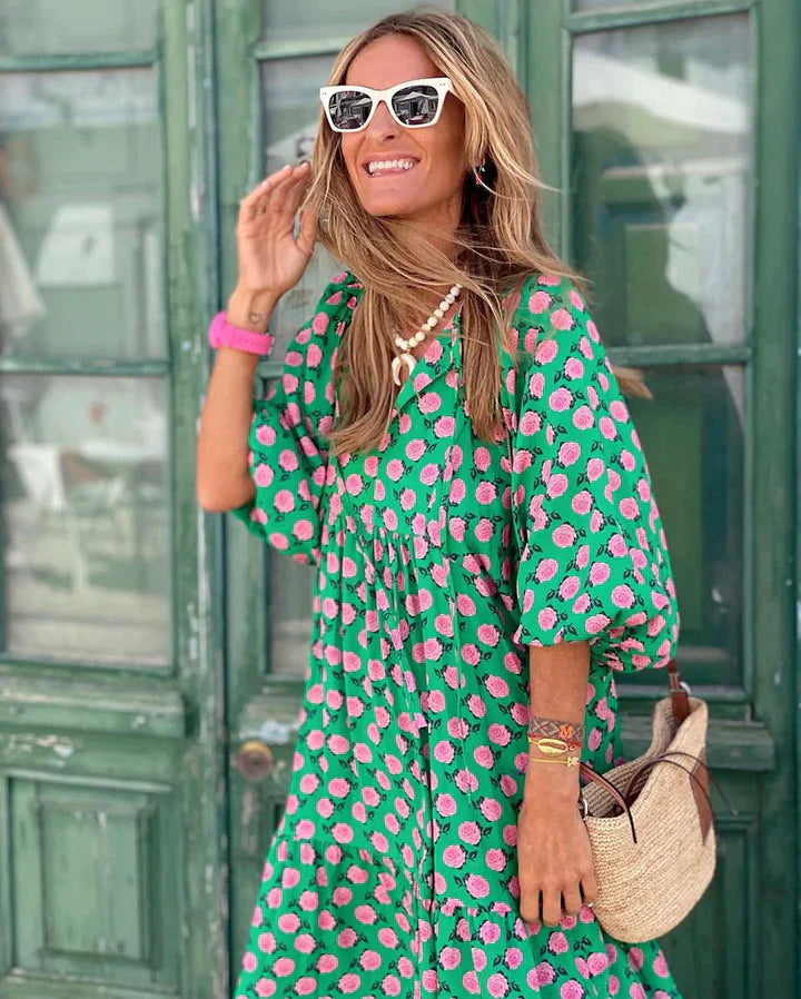 Boho letní šaty v ibizském stylu s volným střihem – Elira