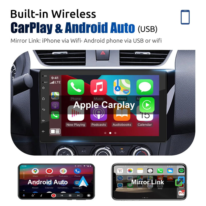 Univerzální autorádio s Androidem, dotykovým displejem, GPS a bezdrátovým CarPlay