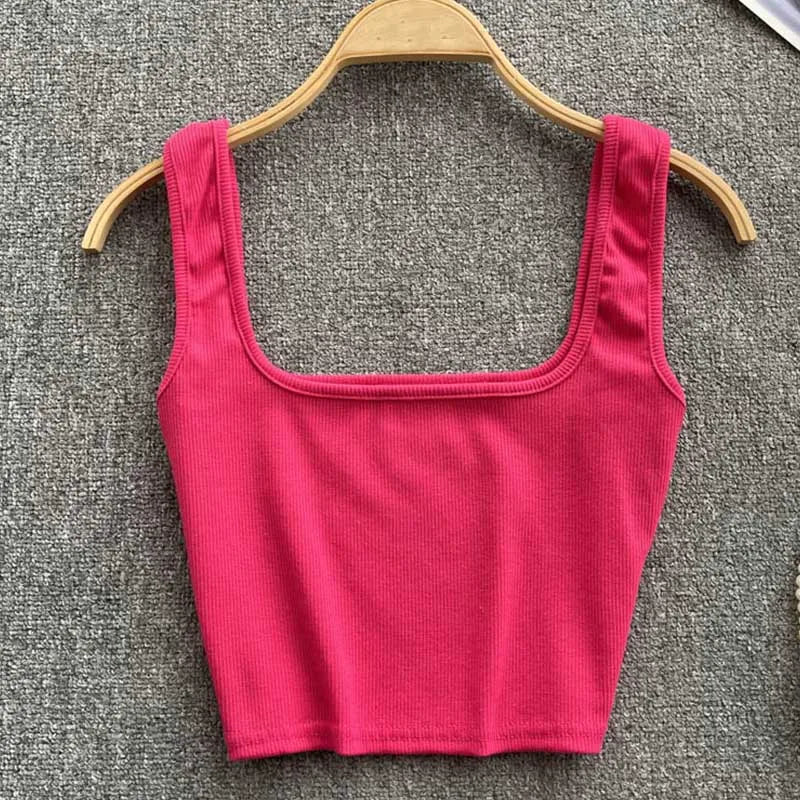 Crop-top bez zad v jednobarevné barvě – Zayra