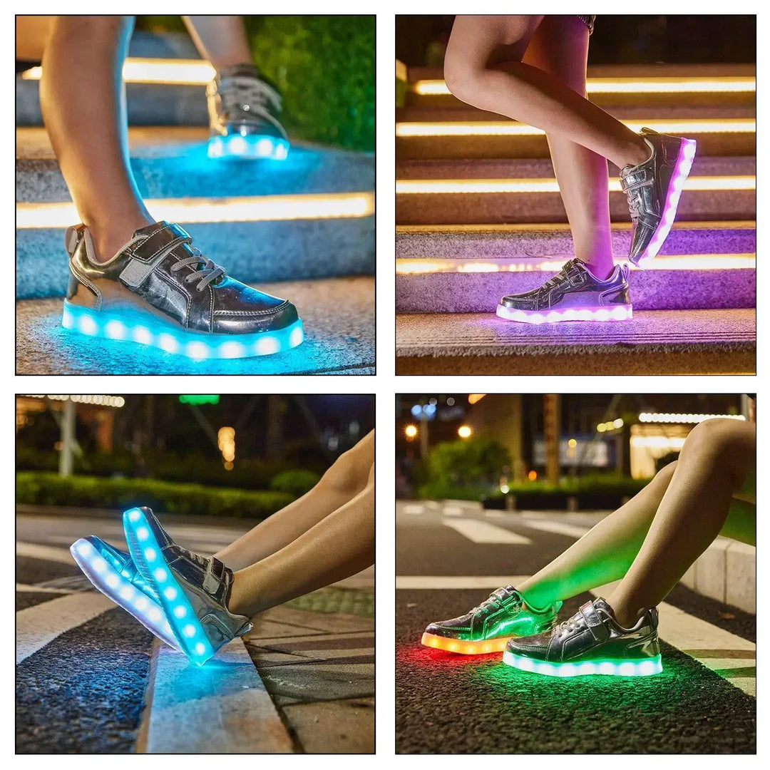 Dětské LED tenisky s efektem změny barvy při chůzi