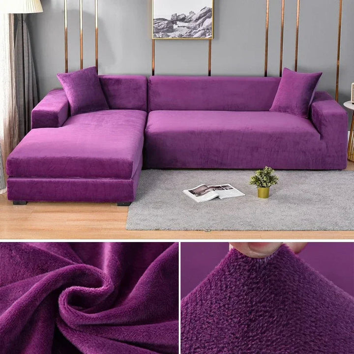 Stretch Velours potah na pohovku s luxusním zpracováním – Sofina