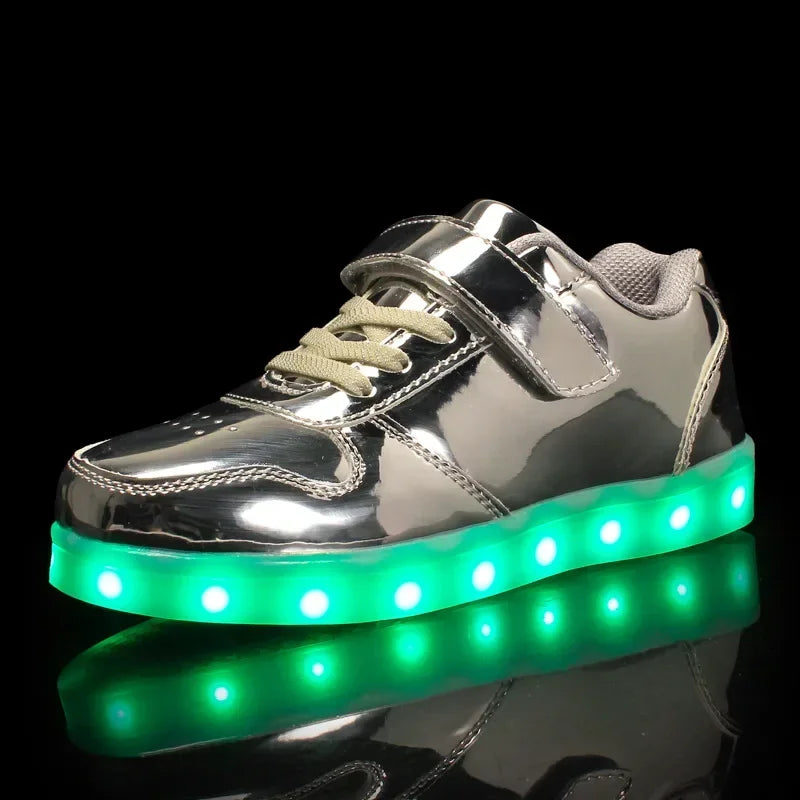 Dětské LED tenisky s efektem změny barvy při chůzi