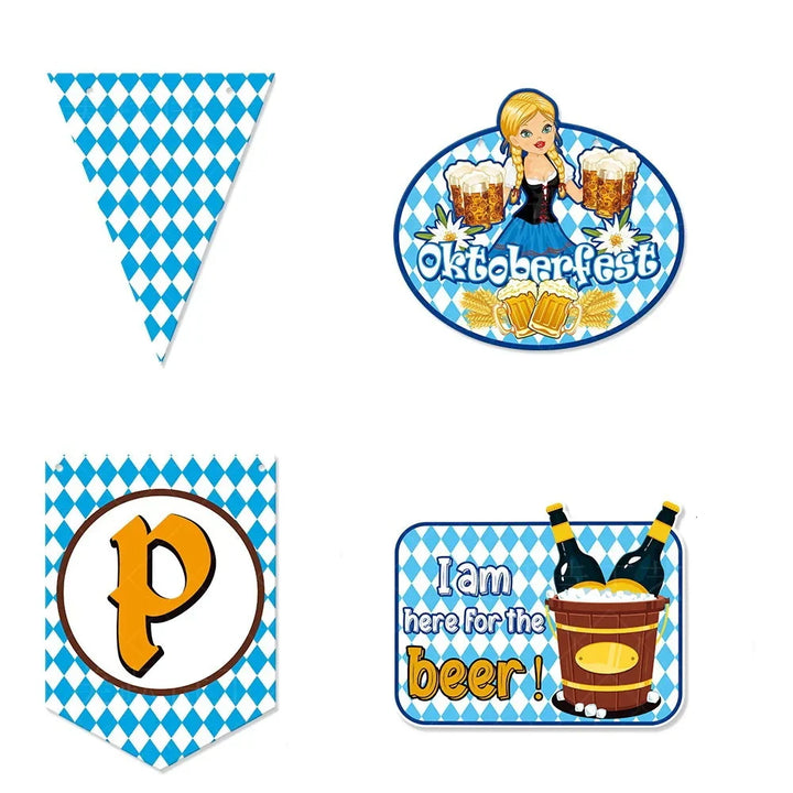 Papírové vlajkové girlandy v designu Oktoberfestu – Vlajková radost Oktoberfest 2026