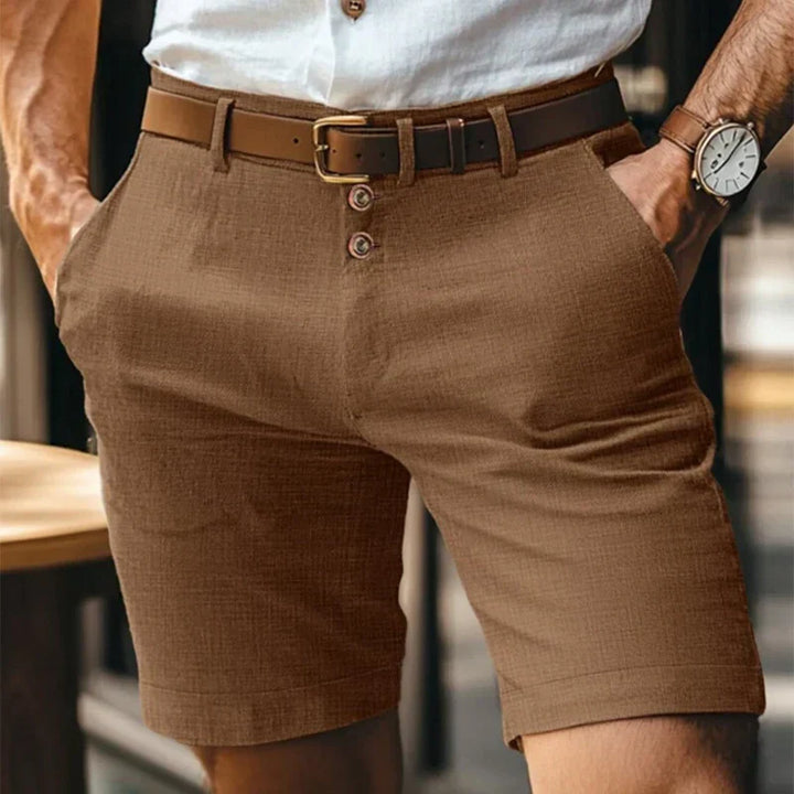 Pánské prodyšné vintage slim-fit letní kraťasy – Lennart