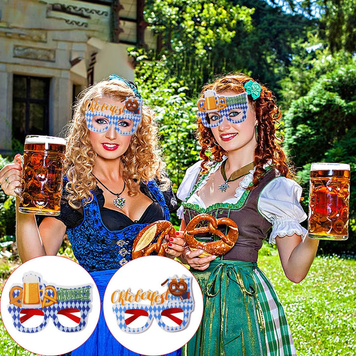 Sada párty brýlí v designu Oktoberfest (12 kusů) - 1+1 zdarma - vtipné brýle Oktoberfest 2026