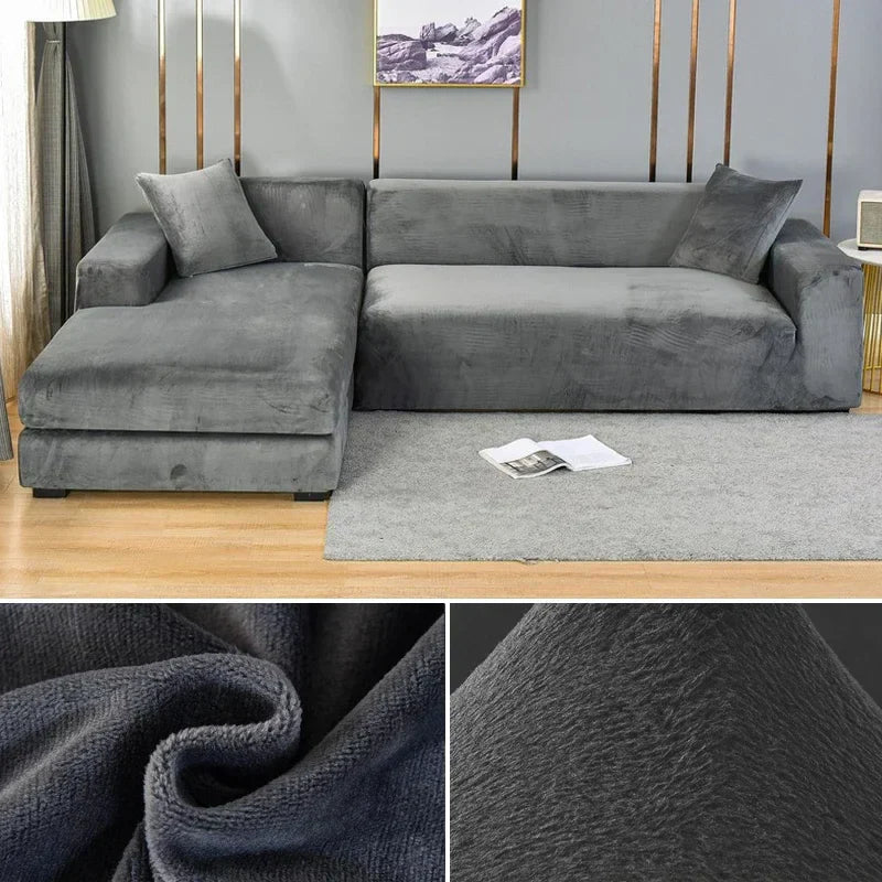 Stretch Velours potah na pohovku s luxusním zpracováním – Sofina