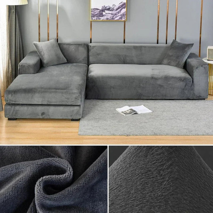 Stretch Velours potah na pohovku s luxusním zpracováním – Sofina