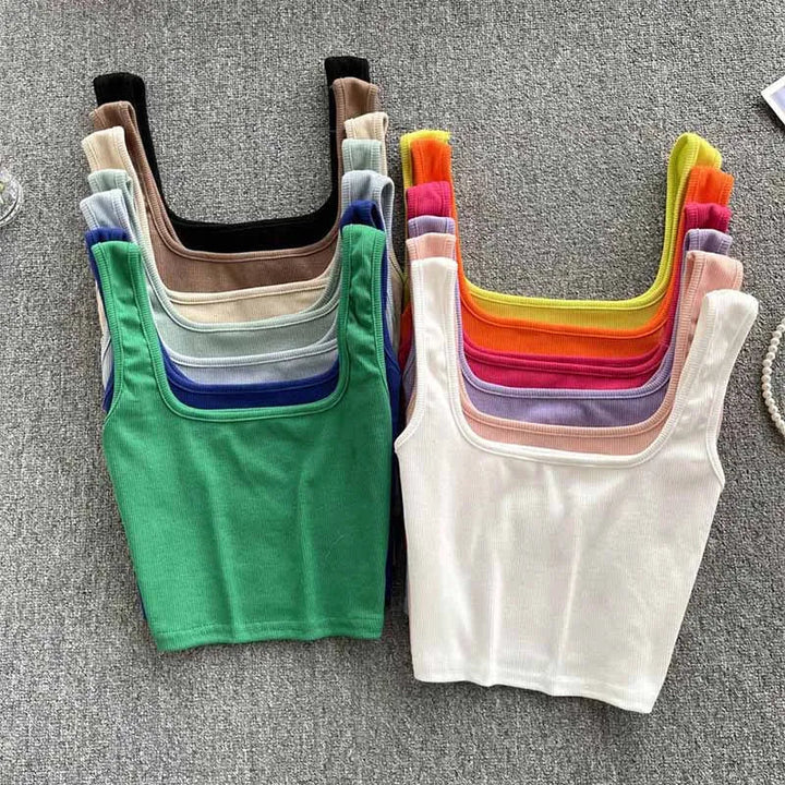 Crop-top bez zad v jednobarevné barvě – Zayra