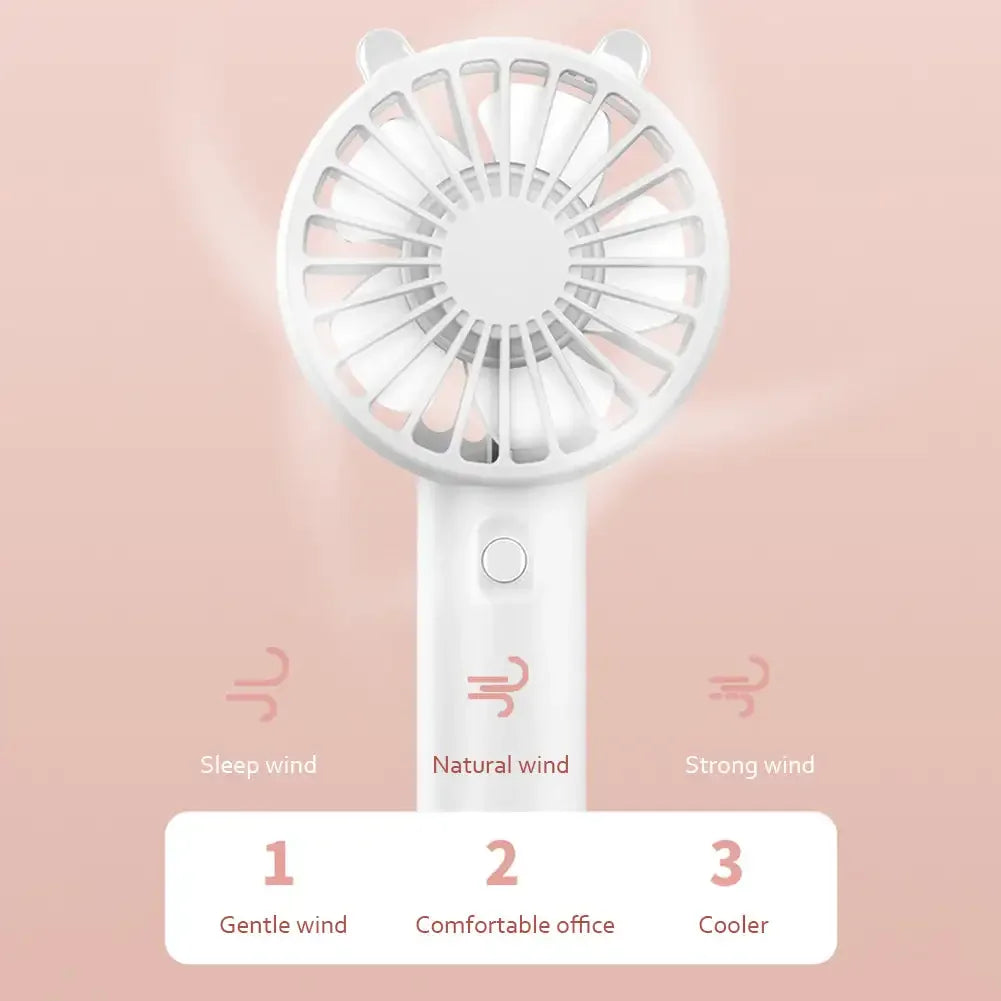 Přenosný USB dobíjecí mini ruční ventilátor – Veyra (1+1 ZDARMA)