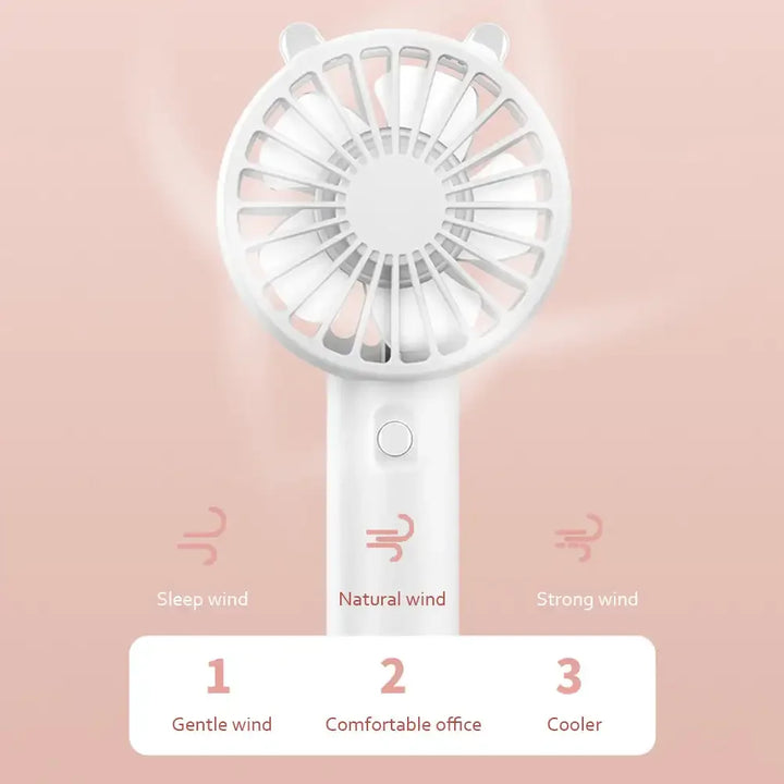 Přenosný USB dobíjecí mini ruční ventilátor – Veyra (1+1 ZDARMA)