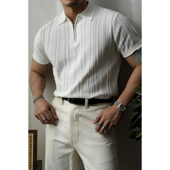 Slim Fit pánská košile na zip – Fabrizio