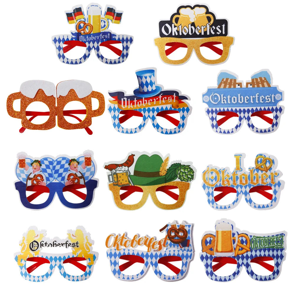 Sada párty brýlí v designu Oktoberfest (12 kusů) - 1+1 zdarma - vtipné brýle Oktoberfest 2026