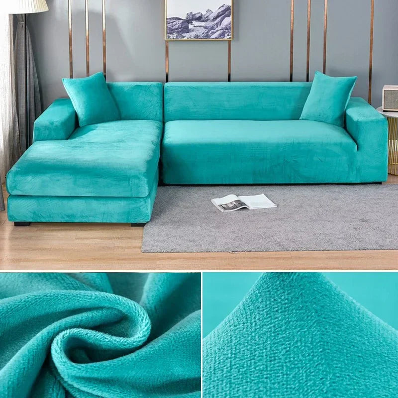 Stretch Velours potah na pohovku s luxusním zpracováním – Sofina