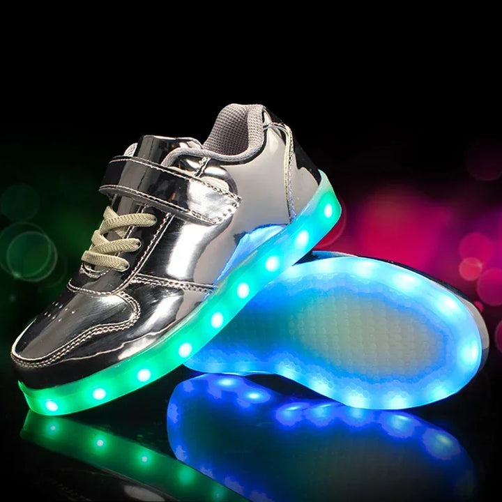 Dětské LED tenisky s efektem změny barvy při chůzi