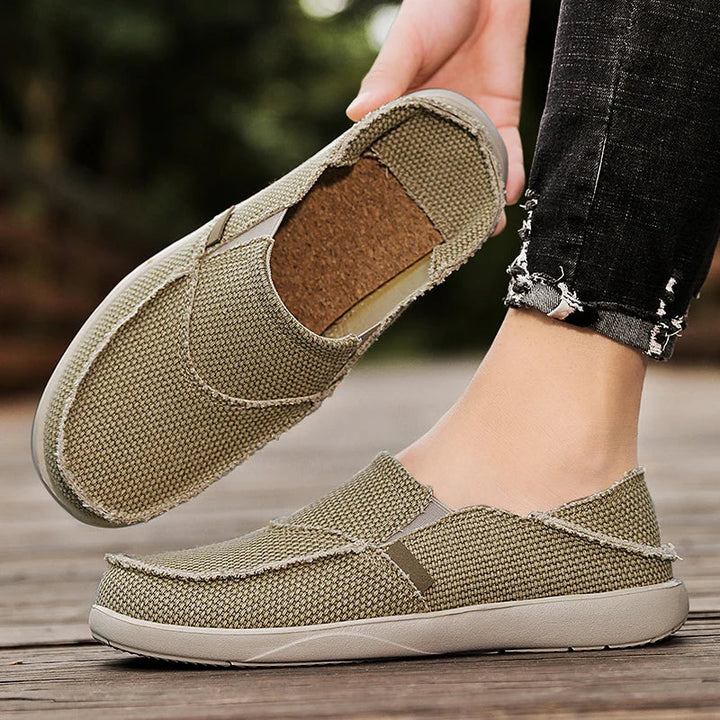 Lehké plátěné tenisky pro muže | Prodyšné podzimní espadrilky - Niko