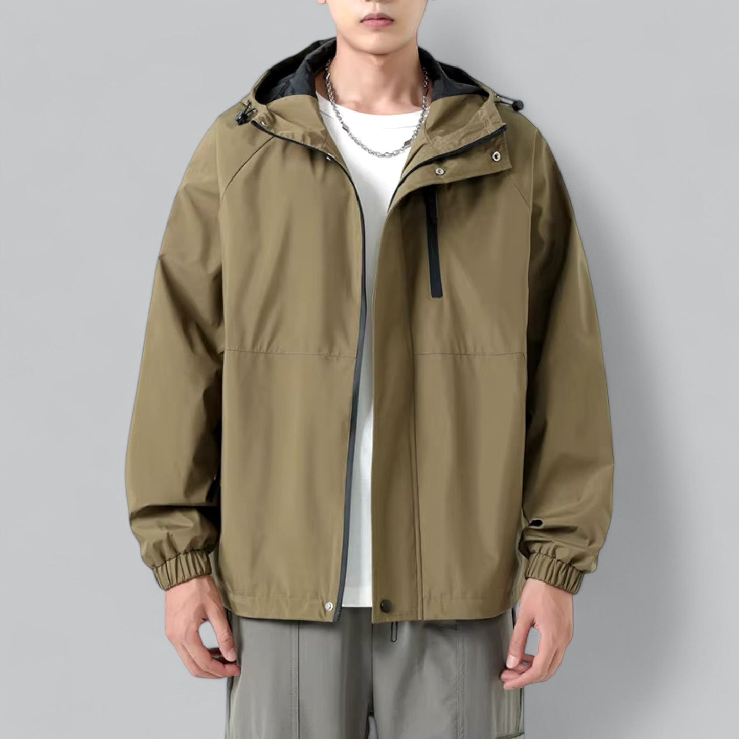 Pánská větrná bunda s uvolněným střihem a ochranou proti povětrnostním vlivům – Damian