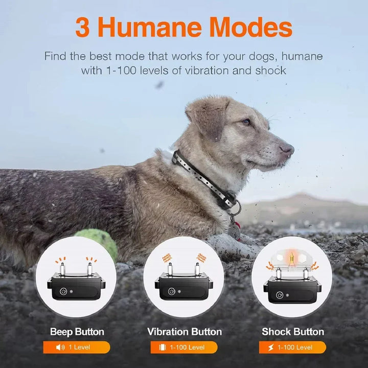 Dobíjecí elektrický výcvikový obojek pro psy s dálkovým ovladačem a dosahem 1000 m – PetControl