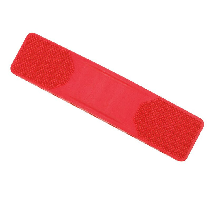 Rotes Balance-Board aus Kunststoff, rutschfest, Fitnessgerät für Gleichgewichtstraining.
