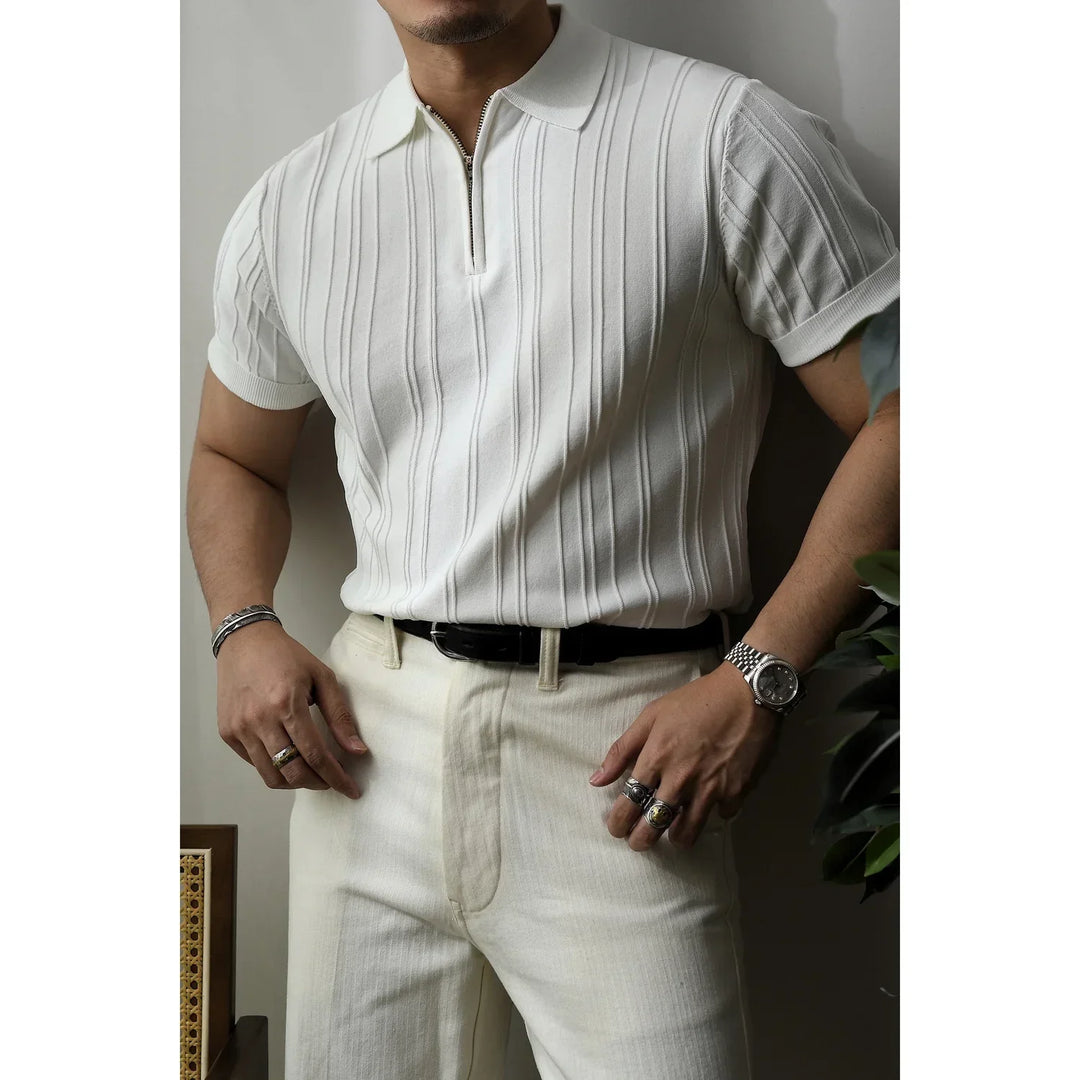 Slim Fit pánská košile na zip – Fabrizio