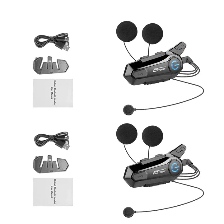 Bluetooth headset s interkomem pro motocyklovou přilbu s dosahem 1000 m a odolností proti vodě (IPX6) – RoadComm