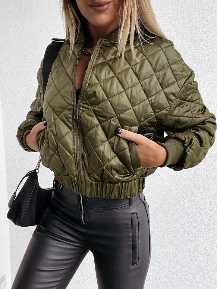 Zateplená dámská bomber bunda s kapsami – Marisa
