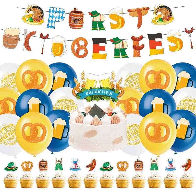 Párty dekorace v designu Oktoberfestu – WiesnFreude Oktoberfest 2025