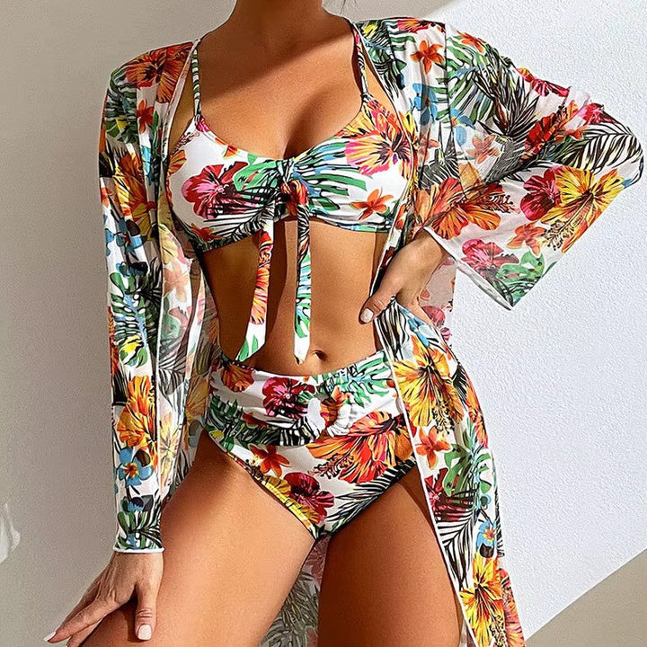 Bikiny s vysokým pasem a plážový přehoz – Amira