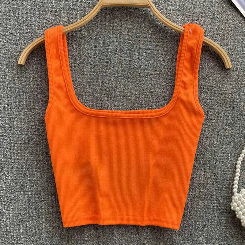 Crop-top bez zad v jednobarevné barvě – Zayra