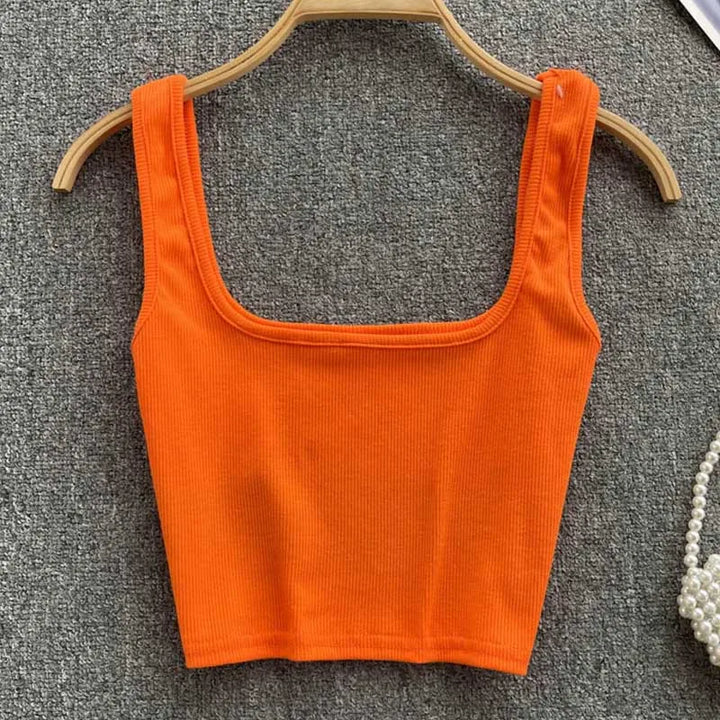 Crop-top bez zad v jednobarevné barvě – Zayra