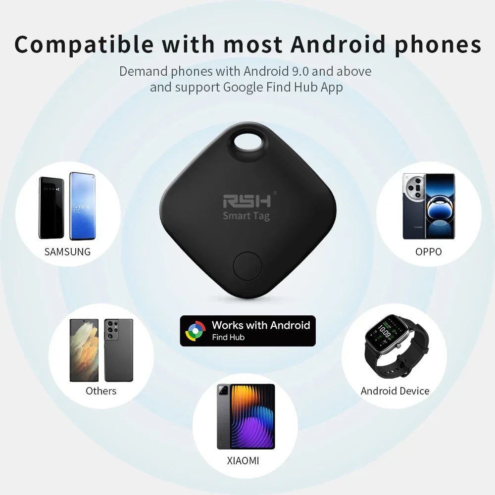 4 kusy chytrých GPS sledovacích štítků s Google Find Hub pro zařízení Android