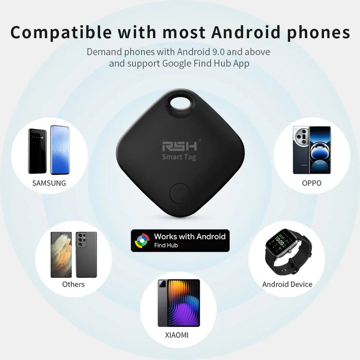 4 kusy chytrých GPS sledovacích štítků s Google Find Hub pro zařízení Android