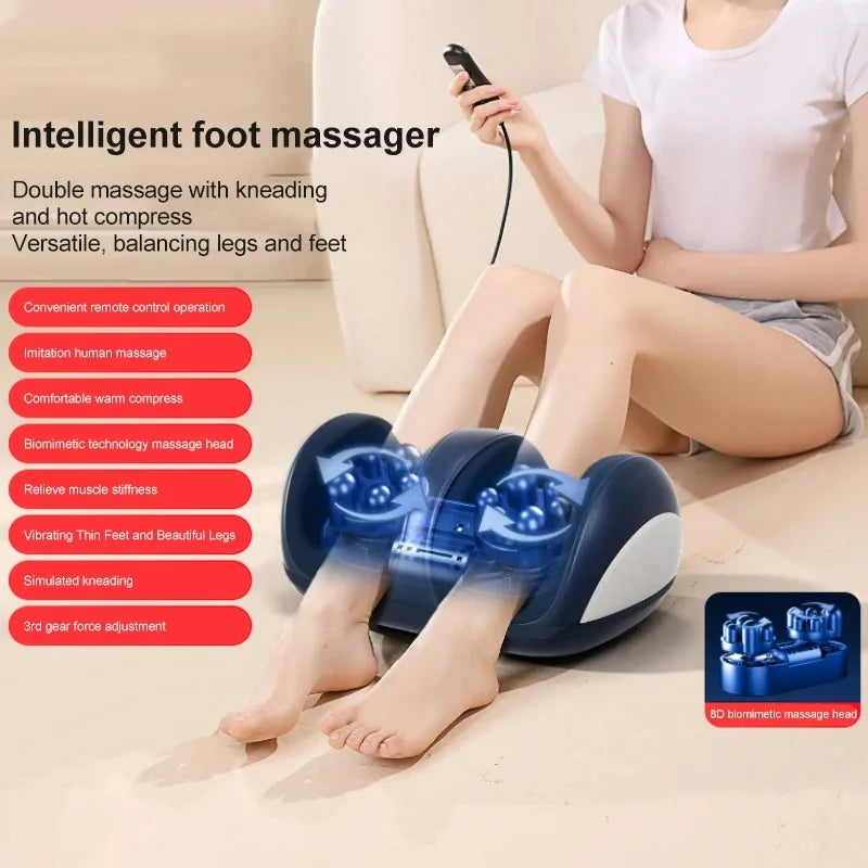 Extra velký elektrický shiatsu masážér na chodidla a lýtka s vyhříváním – Orion