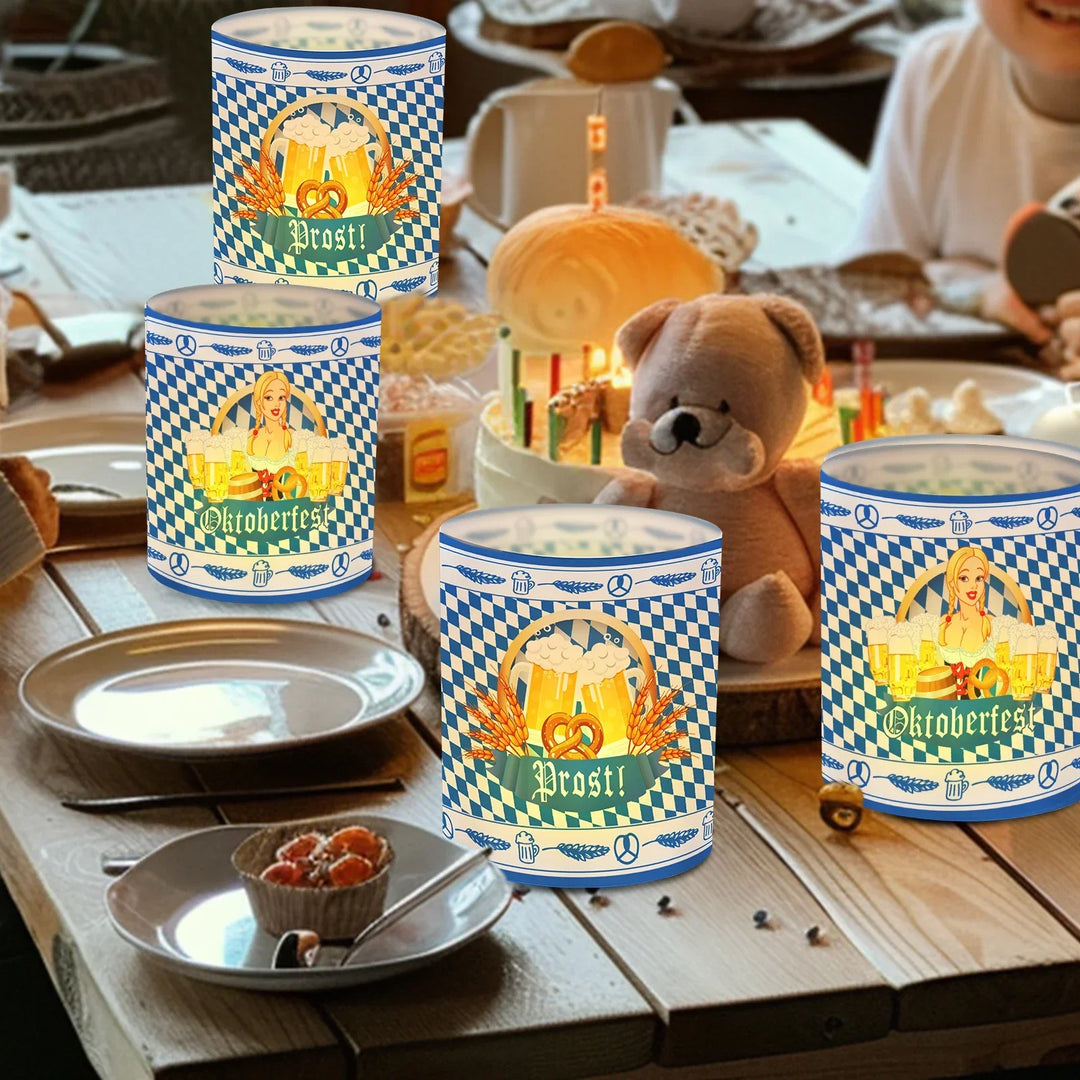 Stolní svícny v designu Oktoberfest (12 kusů, 1+1 zdarma) – LampenGlädje Oktoberfest 2026