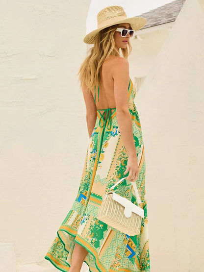 Vzdušné & Stylové Boho-Maxikabát s halterneckem pro ženy – Naya