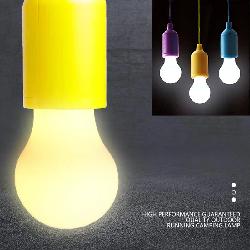 Gelbe LED-Campinglampe, tragbar, energiesparend, für Outdoor-Aktivitäten, hohe Leistung.