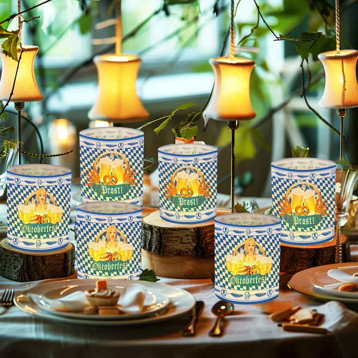 Stolní svícny v designu Oktoberfest (12 kusů, 1+1 zdarma) – LampenGlädje Oktoberfest 2026