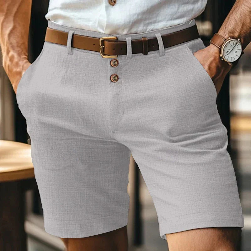 Pánské prodyšné vintage slim-fit letní kraťasy – Lennart