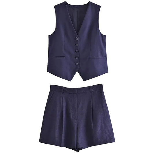 Zweiteiliges Sommeroutfit mit Vintage-Top – Amaya