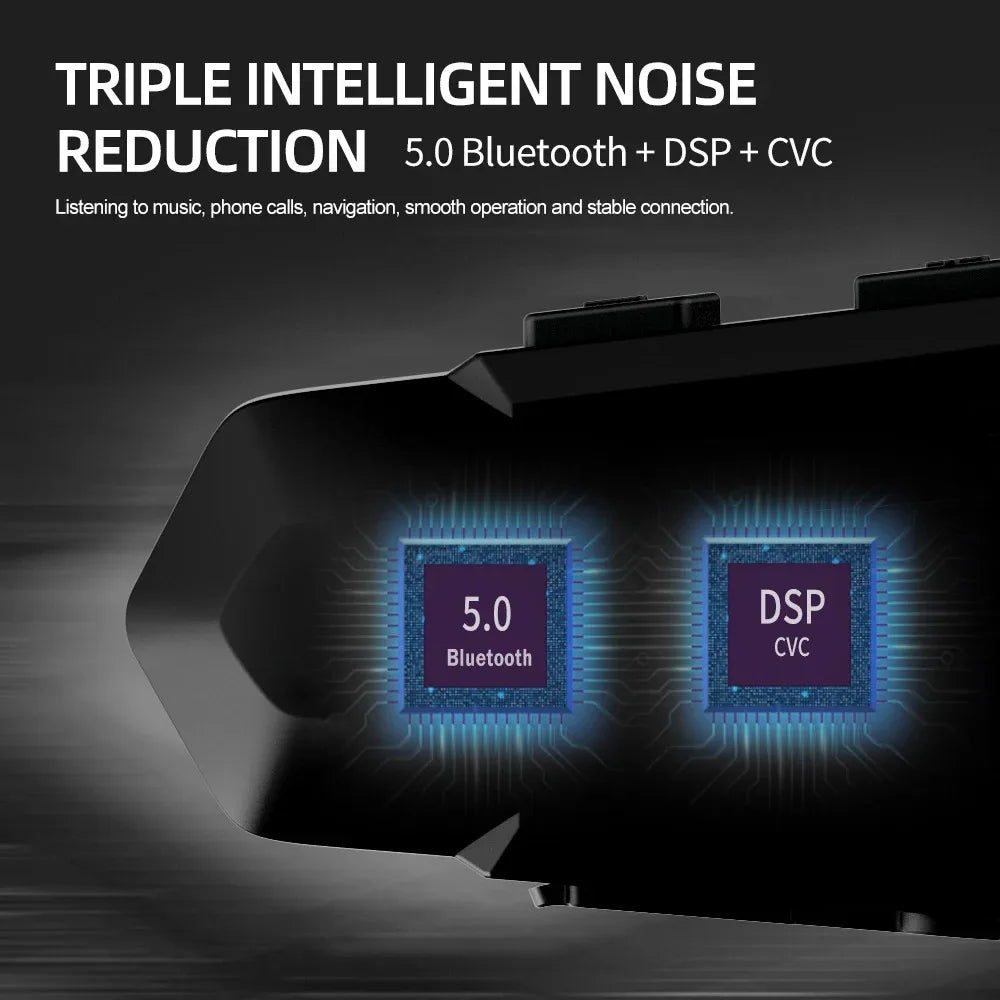 Bluetooth headset s interkomem pro motocyklovou přilbu s dosahem 1000 m a odolností proti vodě (IPX6) – RoadComm