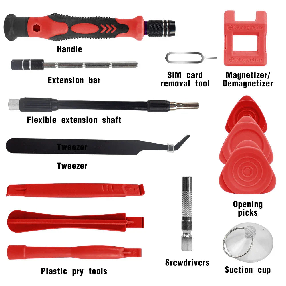 Sada 115 v 1 precizních šroubováků s magnetickými nástroji pro opravy – ProFix
