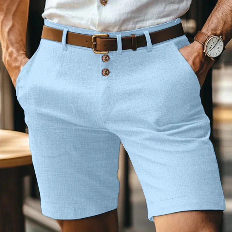 Pánské prodyšné vintage slim-fit letní kraťasy – Lennart