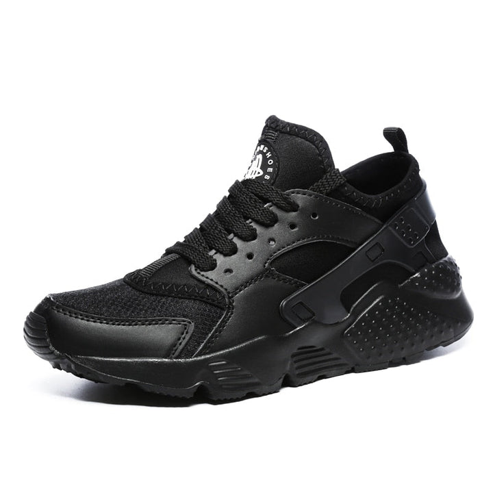 Schwarzer Sneaker, Herren, atmungsaktiv, sportlich, modisch, bequem, rutschfest, Freizeit.