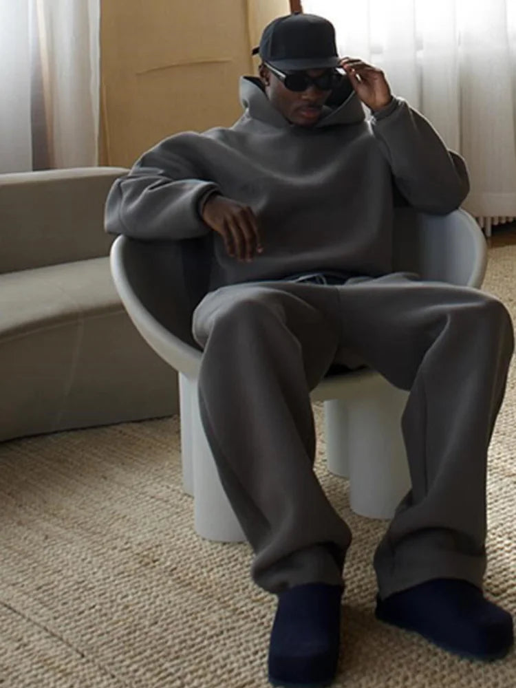 Pánský oversized tréninkový komplet s kapucí a tepláky - Bastian