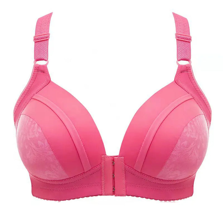 Rosa Damen-BH, nahtlos, gepolstert, verstellbare Träger, bequem, Unterwäsche.