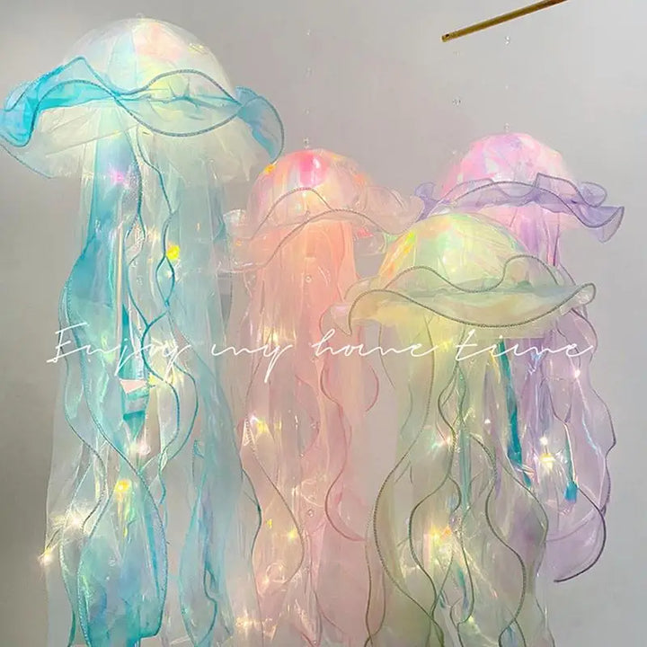 Leuchtende Quallen-Dekoration, pastellfarben, transparent, hängend, für Zuhause oder Party.