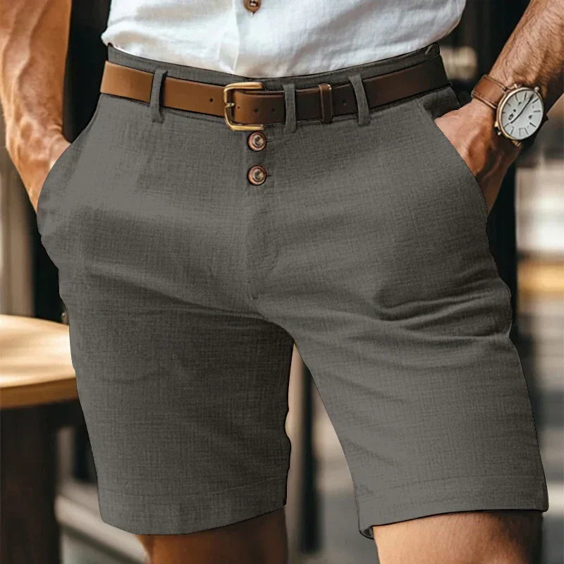 Pánské prodyšné vintage slim-fit letní kraťasy – Lennart