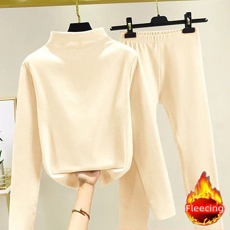 Dámská zimní sada ve dvou dílech s fleecovou mikinou a kalhotami – Eva