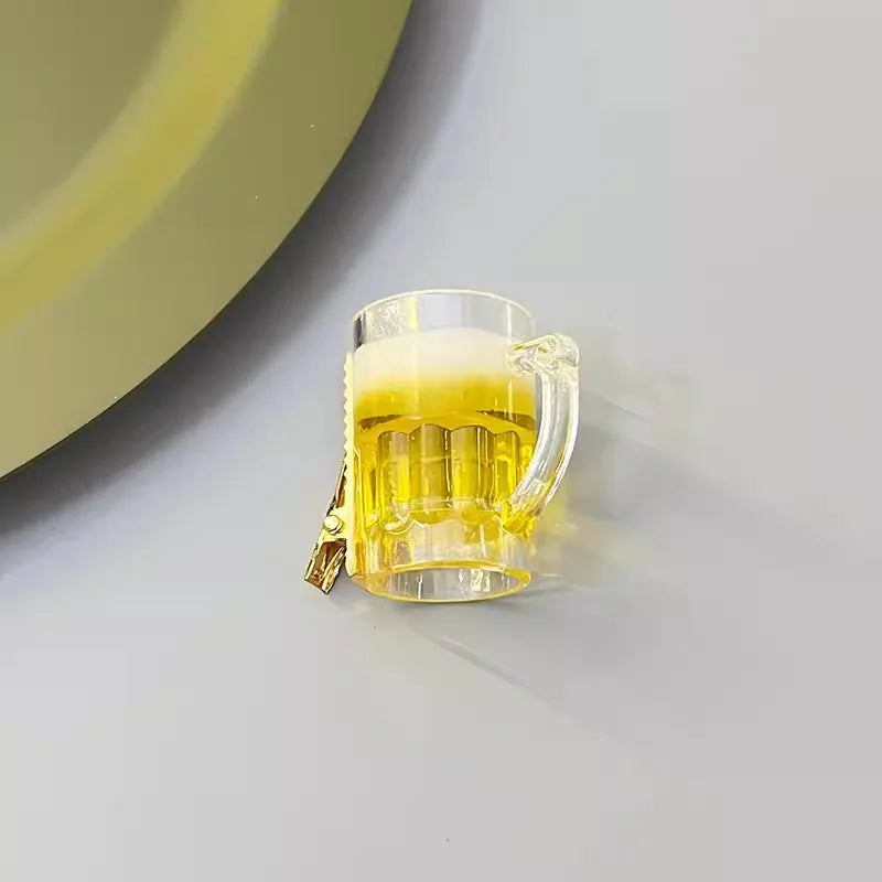 Sada spon na vlasy ve designu pivního půllitru (6 kusů) – Šumivé sponky Oktoberfest 2026