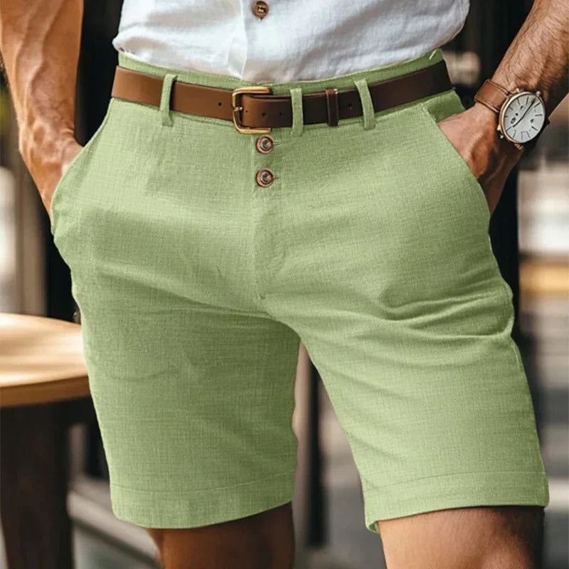 Pánské prodyšné vintage slim-fit letní kraťasy – Lennart
